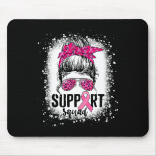 Tapis De Souris Soutien Squad Messy Bun Pink Warrior Cancer du sei