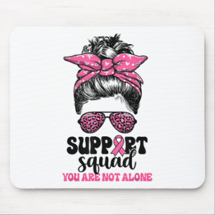 Tapis De Souris Soutien Squad Messy Bun Pink Warrior Cancer du sei