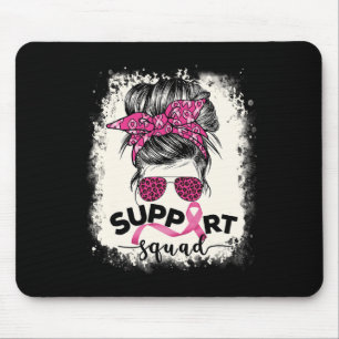 Tapis De Souris Soutien Squad Messy Bun Sensibilisation au cancer