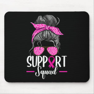 Tapis De Souris Soutien Squad Messy Bun Sensibilisation au cancer