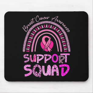 Tapis De Souris Soutien Squad Pink Arc-en-ciel Leopard Cancer du s