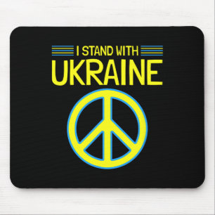 Tapis De Souris Soutien ukrainien anti-guerre Je suis avec l'Ukrai
