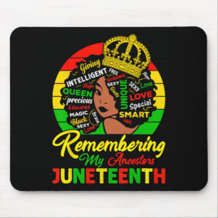 Tapis De Souris Souvenir de mes ancêtres JunetDix Célébrer Blac