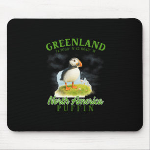 Tapis De Souris Souvenir de voyage au Groenland Macareux Arctique 