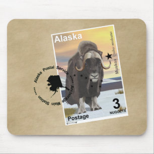 Tapis De Souris Souvenir du timbre de Muskox