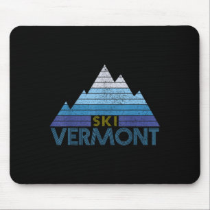 Tapis De Souris Souvenir ski du Vermont Sport de montagne Vintage 