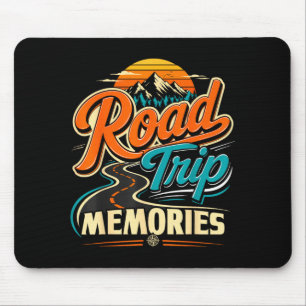 Tapis De Souris Souvenirs de road trip rétro vintage montagne fami