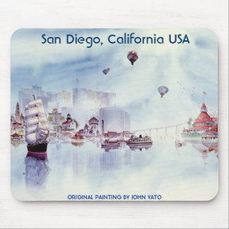 TAPIS DE SOURIS SOUVENIRS HEUREUX, SAN DIEGO LA CALIFORNIE