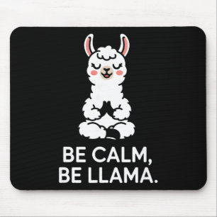 Tapis De Souris Soyez Calme Soyez Lama Méditation Yoga _1