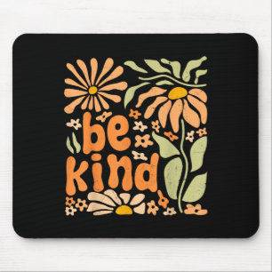 Tapis De Souris Soyez comme Floral Positif Citation Boho Fleurs Ch