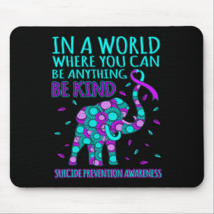Tapis De Souris Soyez heureux Soutien de sensibilisation à la prév