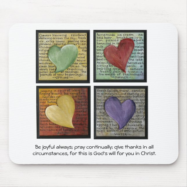 Tapis De Souris Soyez joyeux toujours (Devant)