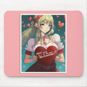 Tapis De Souris Soyez ma Saint-Valentin dans le style Manga 33893