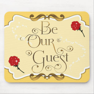 Tapis De Souris SOYEZ NOTRE CLIENT Yellow Gold Red Roses Presse