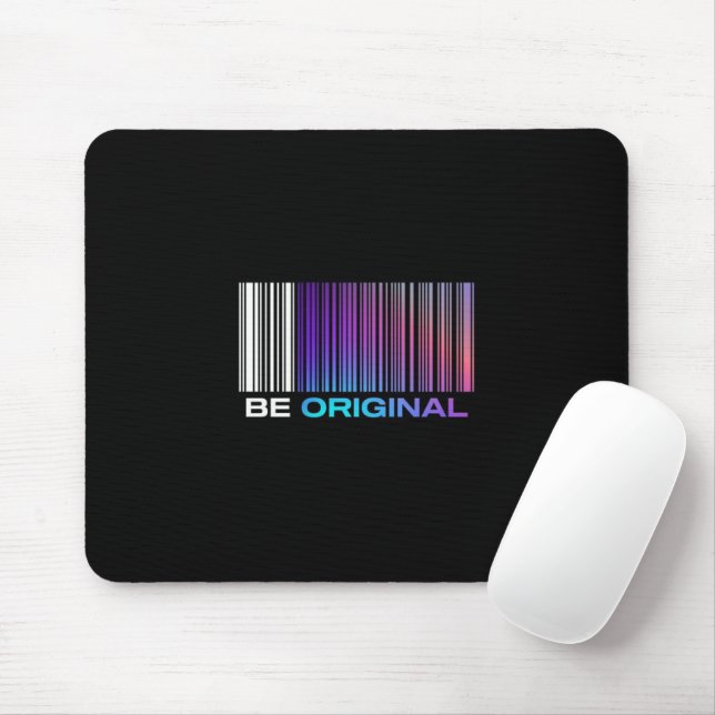 Tapis De Souris Soyez Original – Inspiré du code-barres holographi (Avec souris)