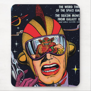 Tapis De Souris Space Action #2 Vintage Sci Fi Comic Book Cover