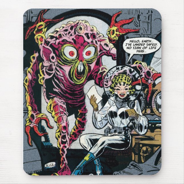 Tapis De Souris Space Adventures #12 Bande dessinée rétro de scien (Devant)