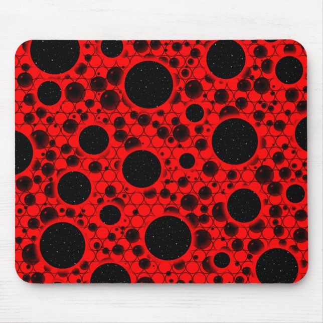 Tapis De Souris Space Bubble Spots - Rouge (Devant)