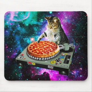 Tapis De Souris Space dj chat pizza