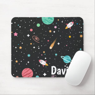 Tapis De Souris Space Rocket Ships et Stars