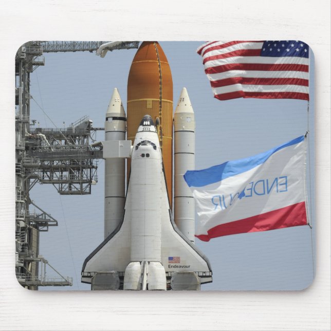 Tapis De Souris Space Shuttle Endeavor sur le lancement pad 3 (Devant)