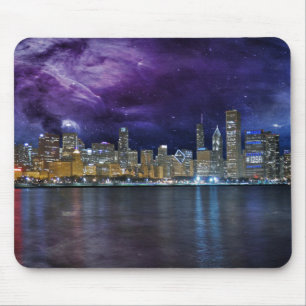 Tapis De Souris Spacey Chicago Skyline
