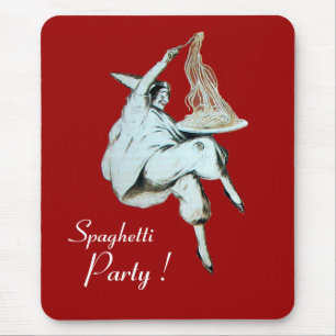Tapis De Souris SPAGHETTI PARTY ITALIAN KITCHEN, RESTAURANT rouge