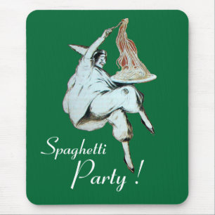 Tapis De Souris SPAGHETTI PARTY ITALIAN KITCHEN, RESTAURANT rouge