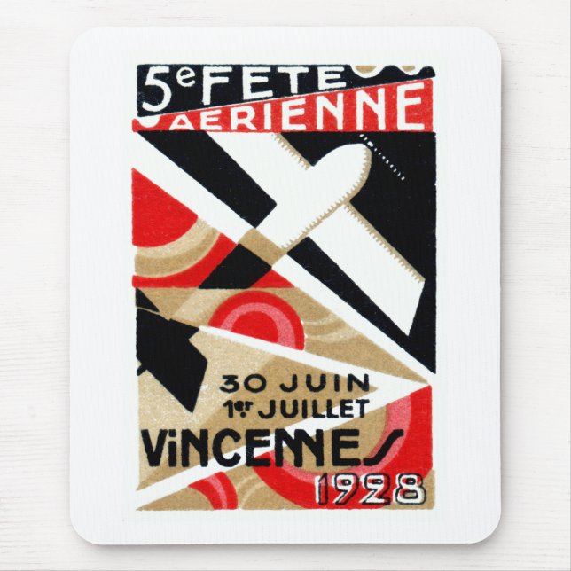 Tapis De Souris Spectacle aérien de Paris 1928 (Devant)