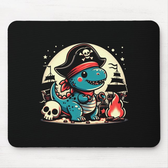 Tapis De Souris Spectacle de dinosaure pirate freebooter pirate di (Devant)