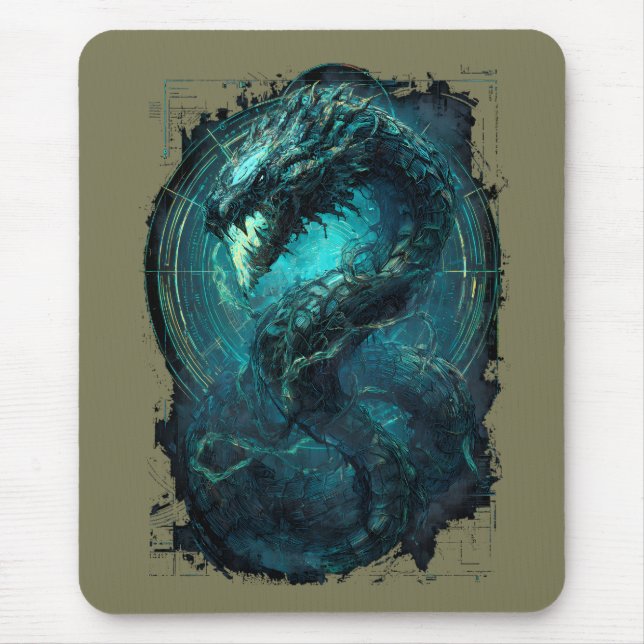 Tapis De Souris Spectral Coil Cyberpunk Serpent Dark Art (Devant)