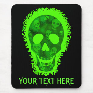 Tapis De Souris Spectres crâniens grand crâne 'Your Text' mousepad