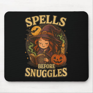 Tapis De Souris Spells avant les coups sorcier Halloween Lecture F
