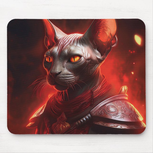 Tapis De Souris Sphinx Cat Warrior From Another Galaxy (Devant)