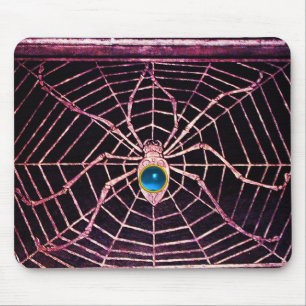Tapis De Souris SPIDER ET WEB Bleu Sapphire Noir