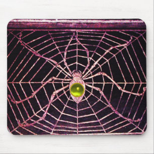 Tapis De Souris SPIDER ET WEB Jaune Topaz Noir