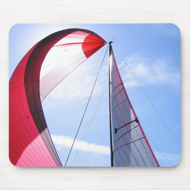 Tapis De Souris Spinnaker rouge avec Sun (Devant)