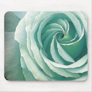 Tapis De Souris Spirale de VERT de MER de Mousepad rose