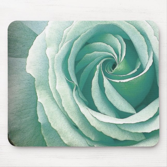 Tapis De Souris Spirale de VERT de MER de Mousepad rose (Devant)