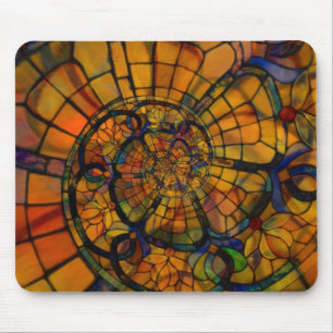 Tapis De Souris Spirale en verre souillé