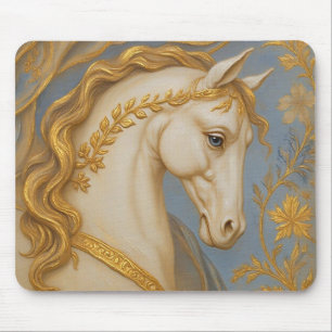 Tapis De Souris Spirit of Gold - Majestic White Stallion Art Mouse
