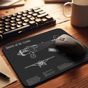 Tapis De Souris Spirit of St. Louis - Plan directeur de l'avion PD