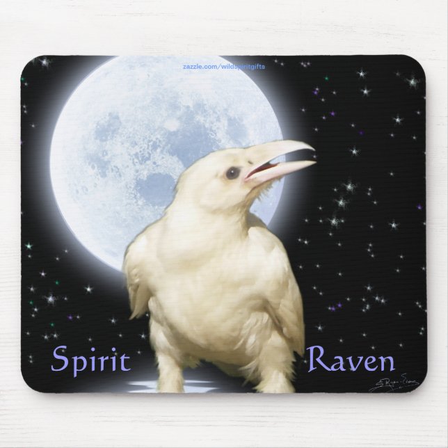 Tapis De Souris SPIRIT RAVEN Imaginaire d'oiseaux sauvages (Devant)
