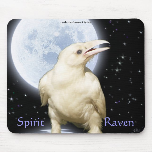 Tapis De Souris SPIRIT RAVEN Imaginaire sauvage Art (Devant)