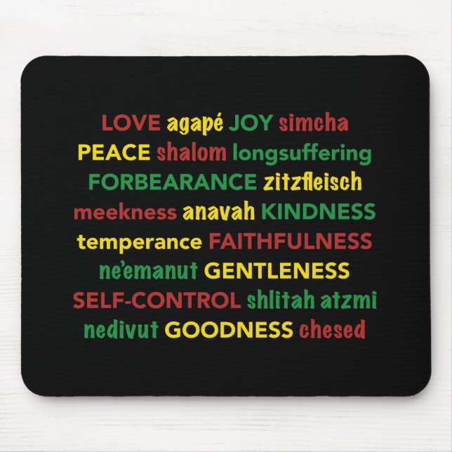Tapis De Souris Spiritual FRUIT OF THE SPIRIT Personalizable (Devant)