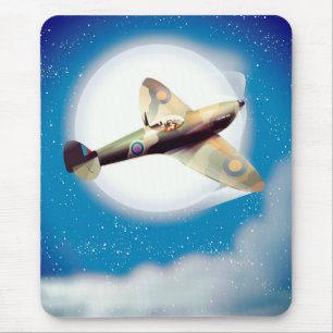 Tapis De Souris Spitfire aircraft travel poster print