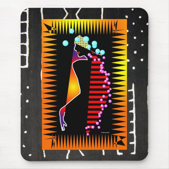 Tapis De Souris Splash couleur Afrocentrique (Devant)
