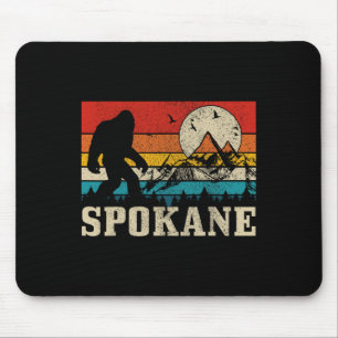 Tapis De Souris Spokane Washington Bigfoot Vintage Mountain Hunter