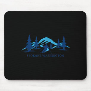 Tapis De Souris Spokane washington station de ski skieur