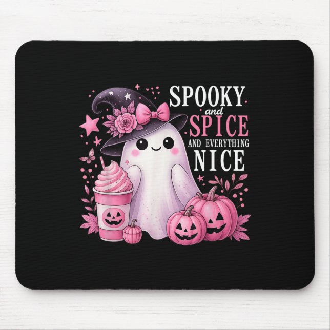 Tapis De Souris Spooky And Spice And Everything Nice Halloween Pin (Devant)